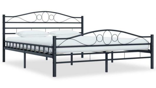 Zwart Stalen bed  180x200